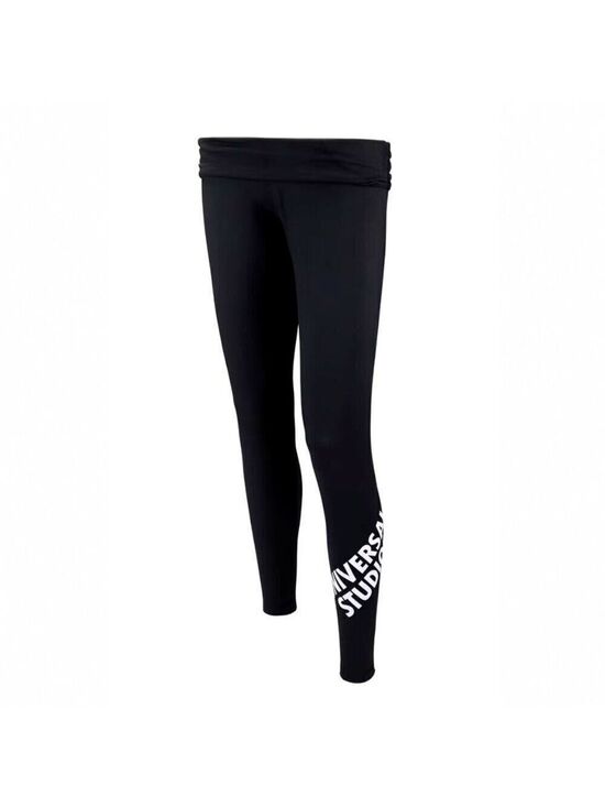 Universal Studios Pants - Universal Studios Logo Leggings Black Adult Women's Size XL